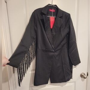 Mundefeis Black Fringe Blazer